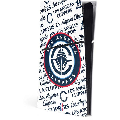 NBA Los Angeles Clippers Blast Text PS5 Slim Digital Edition Console Skin